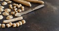Making whole wheat flour pasta orecchiette