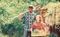 Making your life colored. family farm. father and daughter on ranch. little girl and happy man dad. earth day. spring Royalty Free Stock Photo