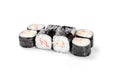 Makizushi rolls with surimi crab and rice wrapped in nori