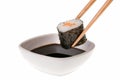 Makizushi and soy sauce Royalty Free Stock Photo