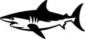 mako shark Black Silhouette Generative Ai