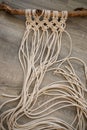 Macrame tapestry in the making Royalty Free Stock Photo
