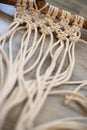 Macrame tapestry in the making Royalty Free Stock Photo