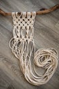 Macrame tapestry in the making Royalty Free Stock Photo