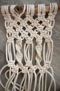 Macrame tapestry in the making Royalty Free Stock Photo