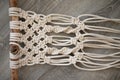 Macrame tapestry in the making Royalty Free Stock Photo