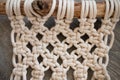 Macrame tapestry in the making Royalty Free Stock Photo