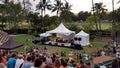 Makua Rothman sing on stage at the Waikiki Shell