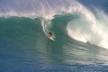 Makua Rothman Surfing at Waimea Bay Royalty Free Stock Photo