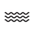 Wave icon vector. Line water wave symbol Royalty Free Stock Photo