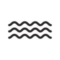 Wave icon vector. Line water wave symbol Royalty Free Stock Photo