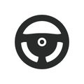 Steering wheel icon. Vector illustration on isolated white background Royalty Free Stock Photo