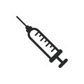 Syringe, injection icon vector, filled flat sign, solid pictogram Royalty Free Stock Photo