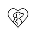 Dog cat pet logo icon vector image Royalty Free Stock Photo