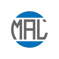 MAL letter logo design on white background. MAL creative initials circle logo concept. MAL letter design