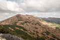 Mala Chochula, Velka Chochula, Kosarisko, Velka hola and Latiborska hola hills in autumn Nizke Tatry mountains in Slovakia