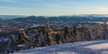 Mala Fatra from Velka Raca hill in winter Kysucke Beskydy mountains