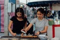 Mala grilled meat with sichuan pepper at market