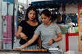 Mala grilled meat with sichuan pepper at market