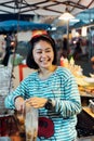 Mala grilled meat with sichuan pepper at market