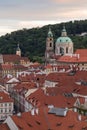Mala Strana district in Prague in the early evening Royalty Free Stock Photo