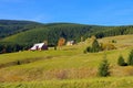 Mala Upa and mountain huts in autumn in Giant Mountains