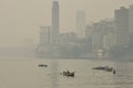 Malabar Hill, Mumbai, India. Hazy polluted air. Royalty Free Stock Photo