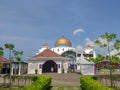 Malacca, Malaysia - June 27 2019: Malaca Strait Mosque. Beautiful view Royalty Free Stock Photo