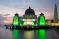 Malacca islam mosque is beautiful islam mosque in Malacca, Malaysia