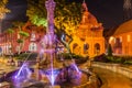 MALACCA, MALAYASIA - MARCH 19, 2018: Queen Victoria's Fountain and Christ church in Malacca Melaka , Malaysi
