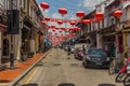 MALACCA, MALAYASIA - MARCH 19, 2018: Street in the center of Malacca Melaka , Malaysi