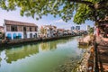 View at banda hilir riverside in malacca city Royalty Free Stock Photo