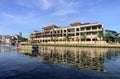 MALACCA, MALAYSIA - NOV 7, 2015 Cruise tour boat sails on the Malacca River in Malacca.