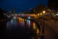 Malacca river embankment at night