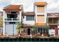 Malacca river town, old buildings and canal in Malaysia Royalty Free Stock Photo