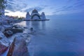 Malacca Straits Floating Mosque (Masjid Selat) during sunrise Royalty Free Stock Photo