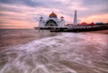 The Malacca Straits Mosque Royalty Free Stock Photo