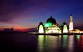 Malacca Straits Mosque (Masjid Selat Melaka) Royalty Free Stock Photo