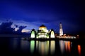 Malacca Straits Mosque (Masjid Selat Mosque) Royalty Free Stock Photo