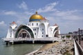 Malacca Straits Mosque, Melaka, Malaysia Royalty Free Stock Photo