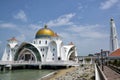Malacca Straits Mosque, Melaka, Malaysia Royalty Free Stock Photo