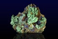 Malachite - Azurite mineral stone, on dark background