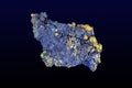 Malachite - Azurite mineral stone, on dark background