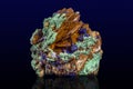 Malachite - Azurite mineral stone, on dark background