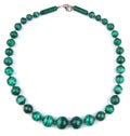 Malachite necklace isolated