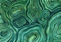 Malachite, watercolor mineral texture
