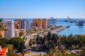 Malaga city harbor, Cruise ship Symphony of the seas Royalty Free Stock Photo