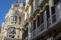 Malaga decorated ornamental building architecture, Andalusia, Spain