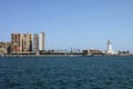 Malaga seaport on the Mediterranean coast Royalty Free Stock Photo