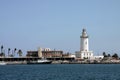 Malaga seaport on the Mediterranean coast Royalty Free Stock Photo